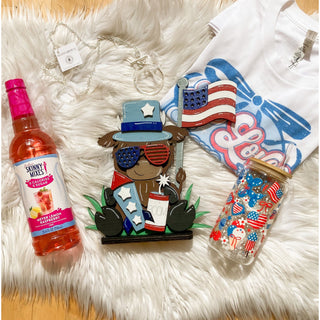 Highland Cow | Patriotic Summer | HC-06