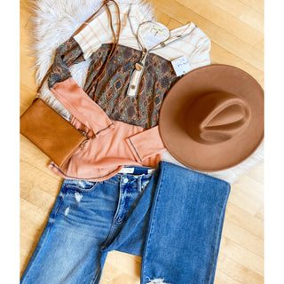 Cindy’s Fabric Mix Top | Lovely Melody | LO-03