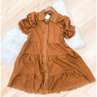 Linen Button Up Shirt Dress | GiGiO USA | GI-04