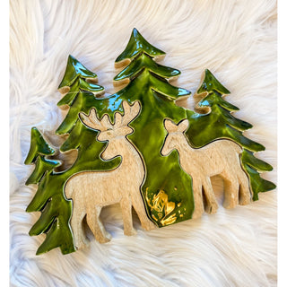 Mango Wood Tree and Double Deer KT-3