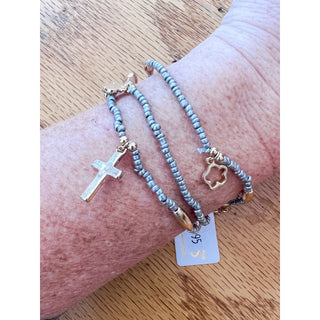 Faith and Grace Inspirational Charm Bracelet Set | HJ-03