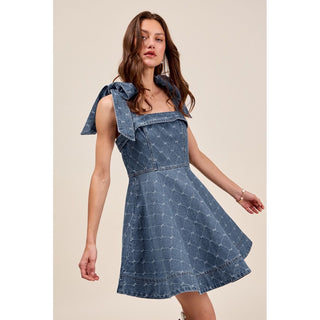 Diamond Ribbon Denim Dress | SM-12 X-Large Diamond Ribbon Denim Dress | SM-12 X-Large