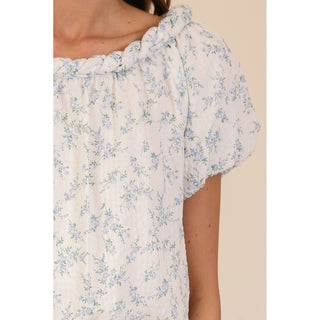 Willow Braided-Neck Floral Blouse | LU-08