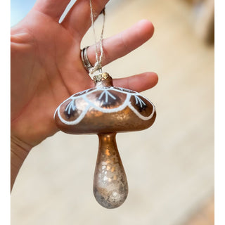 Glass Blown Mushroom ornaments
