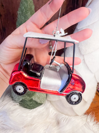 Christmas on the Green Golf Cart Ornament