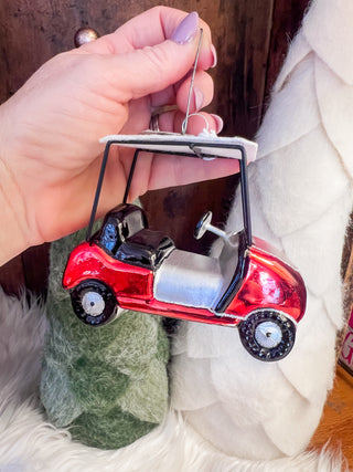 Christmas on the Green Golf Cart Ornament
