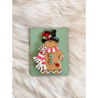 Victorian Gingerbread Christmas Tiles | Handmade Christmas Decor | KT-358