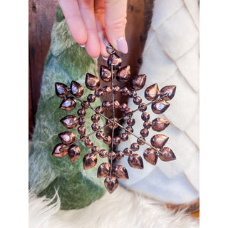 Golden Snowfall Rhinestone Ornament