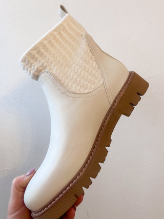 Corkys Keep Me Warm Cream Knit Bootie