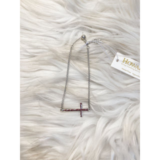 Dainty Two-Row Cross Bolo Bracelet | HJ-07