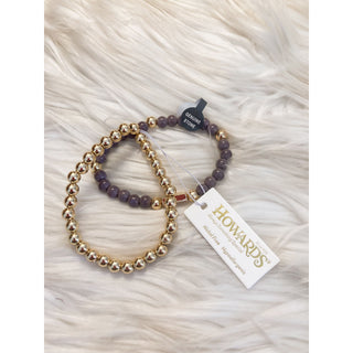 Plum Radiance Stone Bracelet Set | Blessed | HJ-02