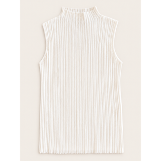 Heather Beige Basic Mock Neck Fine Knit Sweater Top DR-27
