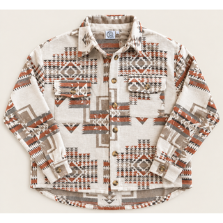 Hi-Low Aztec Brown Shacket OR-03
