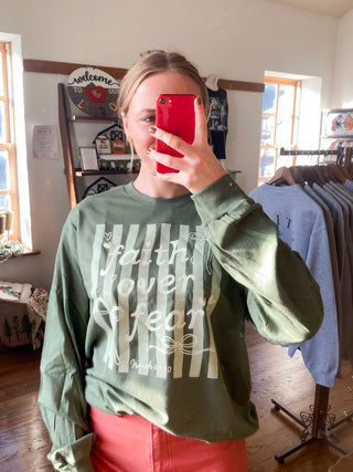 Faith Over Fear Long Sleeve Graphic Tee l KT-419