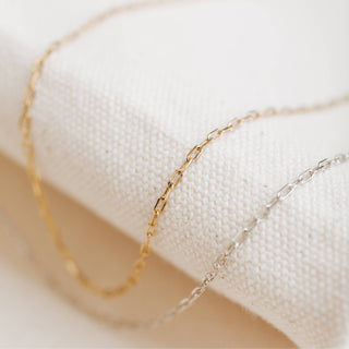 Small Delicate Cable Chain Gold 18”