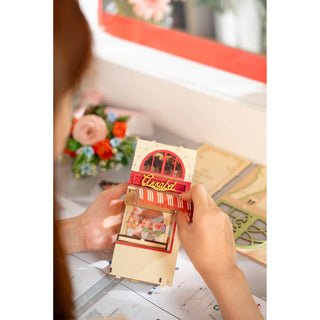 DIY Book Nook Kit: Floral Corner with Dust Cover | Hands Craft | TGB09