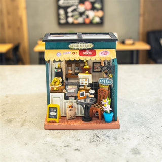 DIY Miniature House Kit: Cream & Sugar Café