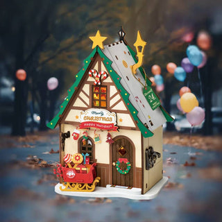 Twinkling Christmas House Rolife DIY House Wooden