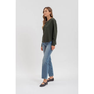 Everyday Ease Henley Knit Top | BP-44