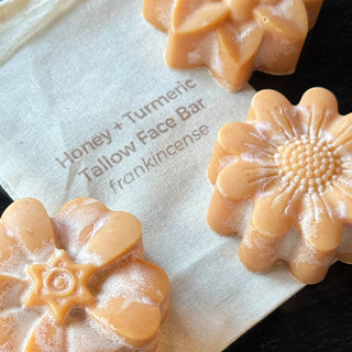 Honey Turmeric Tallow Face Bar Soap & Frankincense Face Wash