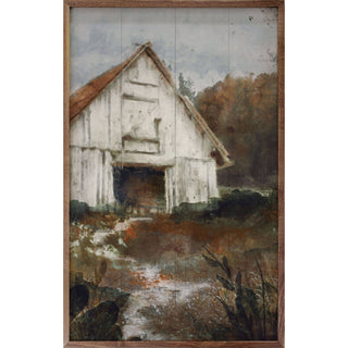 Old White Barn By Nina Blue 16x24