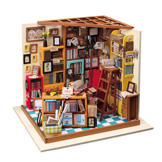 Sam's Study Rolife Library DIY Miniature Dollhouse