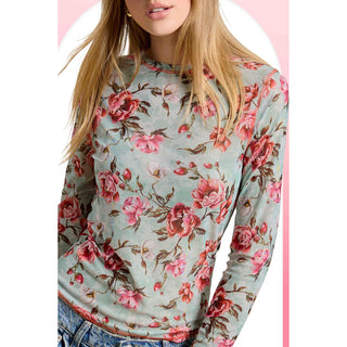 Semi-Sheer Crew Neck | Long-Sleeved | La Miel | LM-28