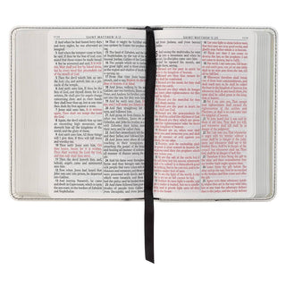 KJV Compact Bible Large Print | Faux Leather | White | CG-07