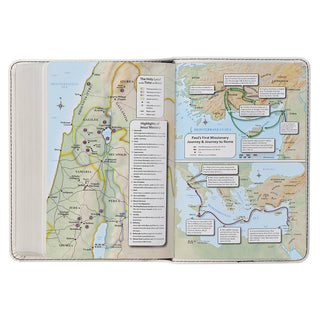 KJV Compact Bible Large Print | Faux Leather | White | CG-07