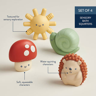 Itzy Squirt™ 4-pack of Soft Bath Toys Itzy Ritzy Baby Gift