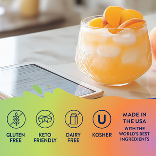 Sugar Free Peach Mango Energy Syrup | 375ml | Skinny Mixes