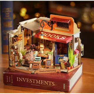 Corner Bookstore Rolife DIY Miniature House Kit