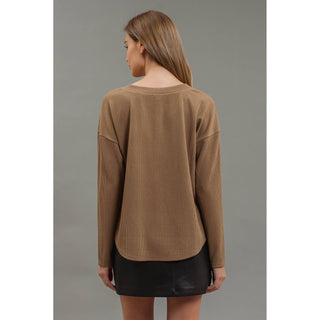 Everyday Ease Henley Knit Top | BP-44