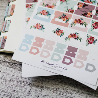 Floral Bible Tabs by The Daily Grace Co