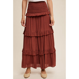 Ruffle Tiered Maxi Skirt LI-01