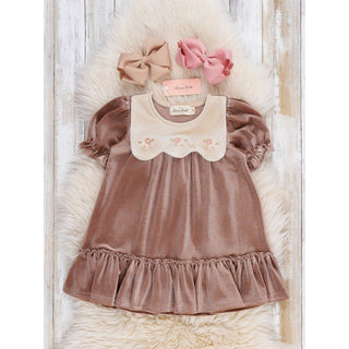 Vintage Embroidered Collar Ruffle Dress MN-03