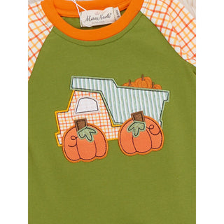 Pumpkin Hauler Crew Embroidered Romper MN-05