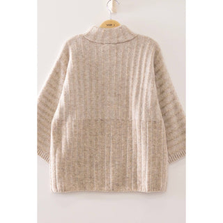 Ribbed Knit Mock Neck Sweater | VJ-01