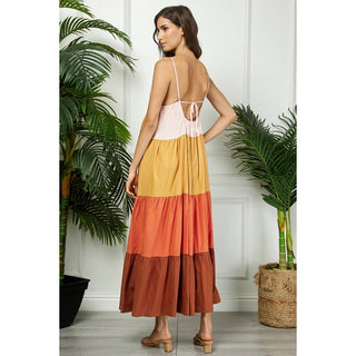 Multi Color Tiered Maxi Dress VT-04