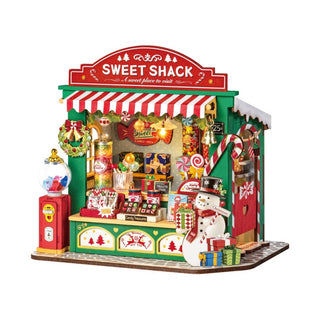 DIY Miniature House Kit: Christmas Candy Stand