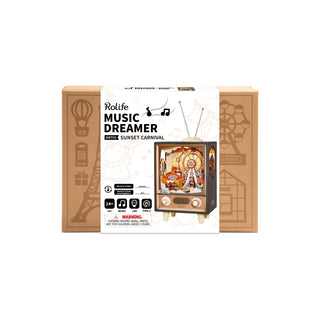 Sunset Carnival Rolife Music Box DIY Wooden Puzzles