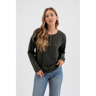 Everyday Ease Henley Knit Top | BP-44