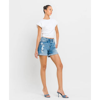 High Rise Double Cuff Shorts FM-15