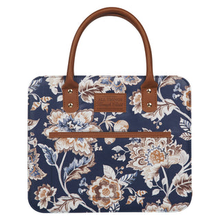 Bible Cover Fashion Navy/Brown | All Things | Phil. 4:13