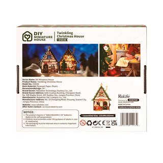 Twinkling Christmas House Rolife DIY House Wooden