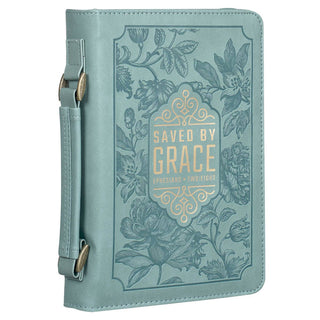 Bible Cover | Fashion Teal | Ephesians 2:8 | Saved by Grace