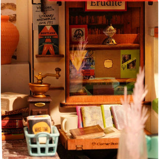 Corner Bookstore Rolife DIY Miniature House Kit