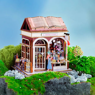 DIY Miniature House Kit | Bookstore | WOZ2003