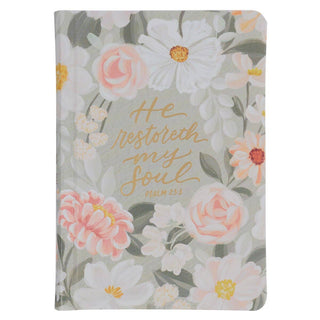 KJV Compact Bible | Faux Leather | HC Floral Printed Ps 23:3