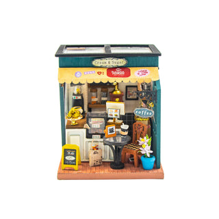 DIY Miniature House Kit: Cream & Sugar Café
